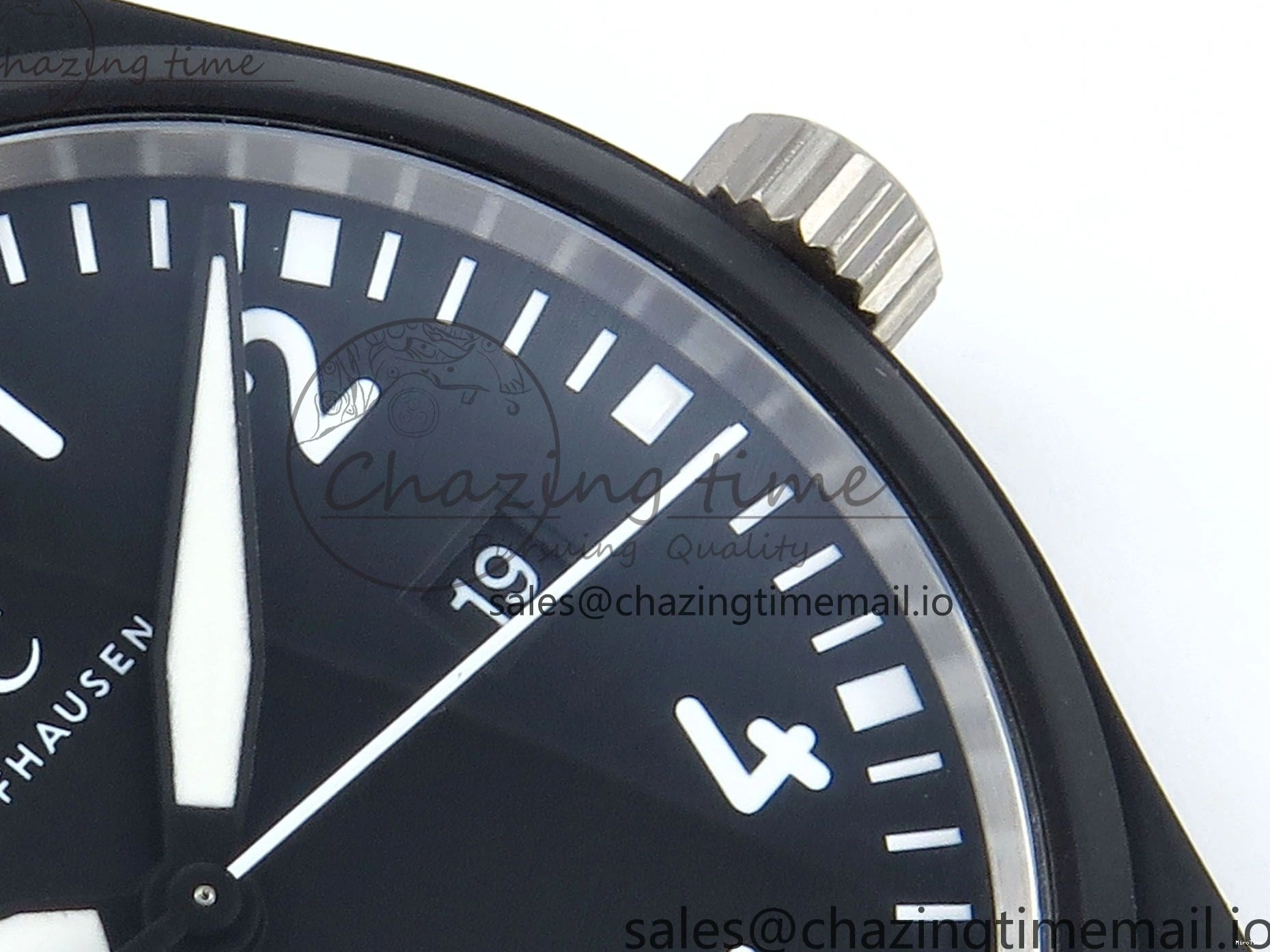 MIROTIME 0317 Pilot Top Gun IW326901 M+F 1:1 Best Edition Black Dial on Black Rubber Strap A SportInspired 6999